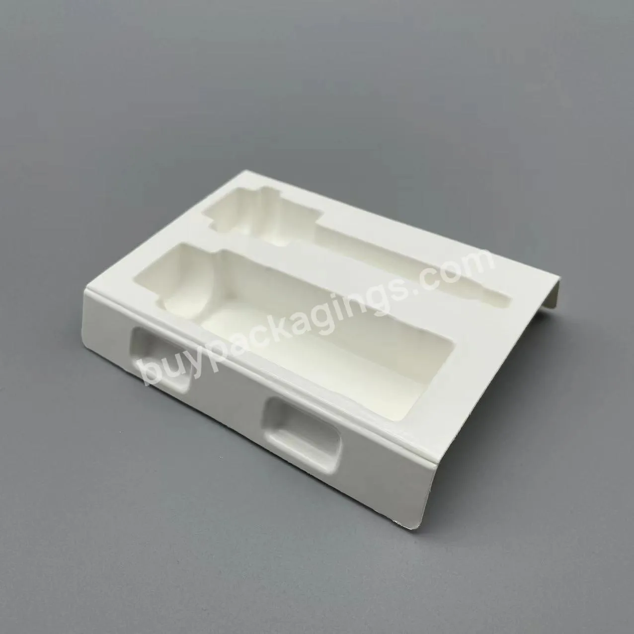 Custom Wet Press Sugarcane Moulded Pulp Packaging Cosmetics Skincare Packaging Pulp Tray Box With Insert