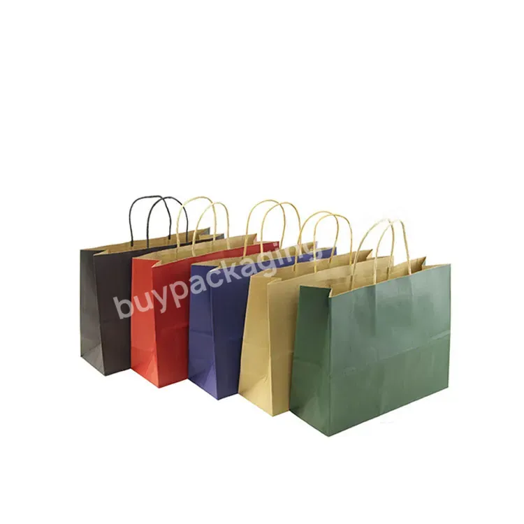 Custom White And Brown Kraft Paper Bags Bag Wholesale With Handles