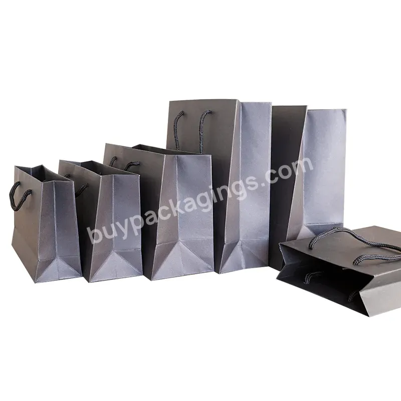 Custom White Black Brown 260gsm Kraft Paper Bag With Logo Printed For Gift Box Shopping Packaging