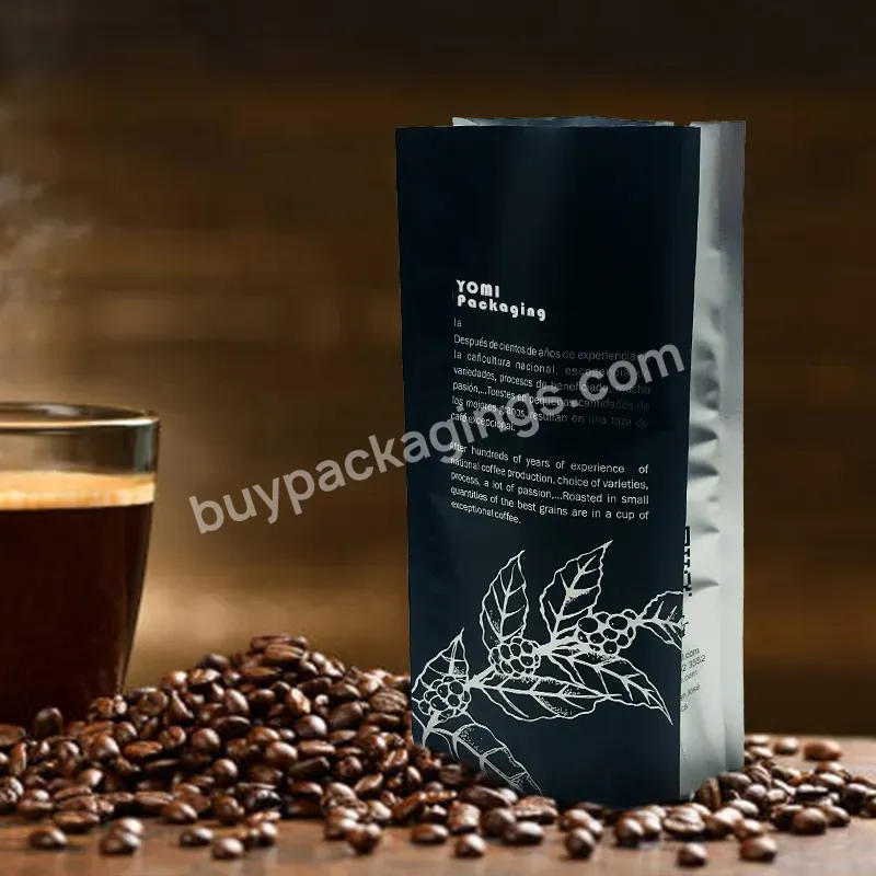 Custom White Black Designer Seal Coffee Beans Bag Food Grade Free Sample Coffee Tea Bags Package