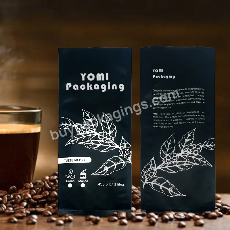 Custom White Black Designer Seal Coffee Beans Bag Food Grade Free Sample Coffee Tea Bags Package