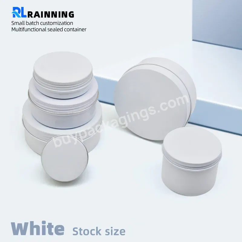 Custom White Color Metal Tin Can For Candle Packaging Wholesale Candle Aluminum Tin Jar