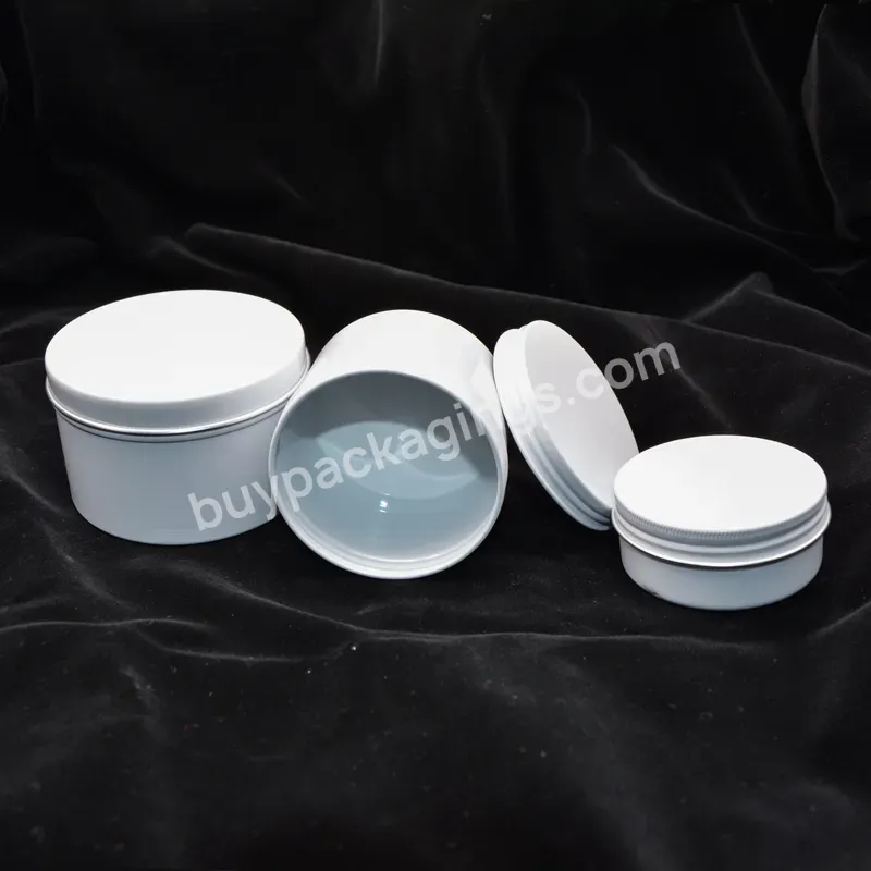 Custom White Color Metal Tin Can For Candle Packaging Wholesale Candle Aluminum Tin Jar
