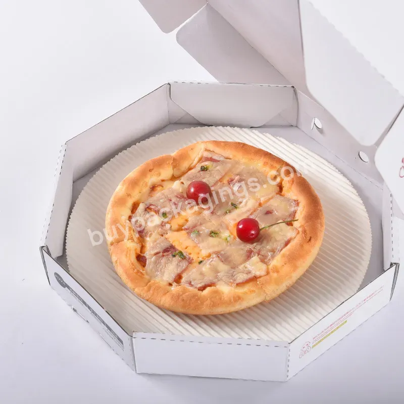 Custom White Octagon Pizza Box With Logo Manufacturer Pizza Box Wholesale