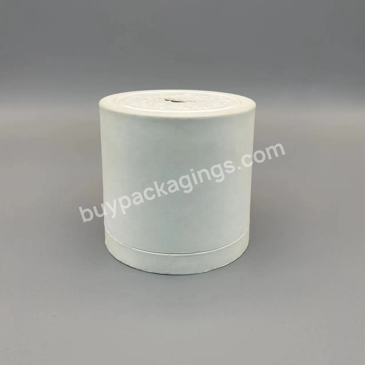 Custom White Packaging Carton 100% Biodegradable Cosmetic Containers Cylinder Paper Tubes Round Boxes