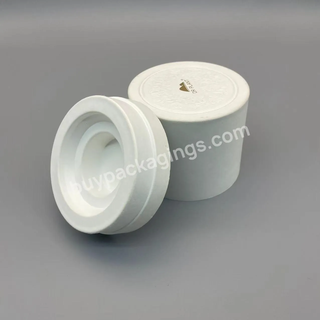 Custom White Packaging Carton 100% Biodegradable Cosmetic Containers Cylinder Paper Tubes Round Boxes