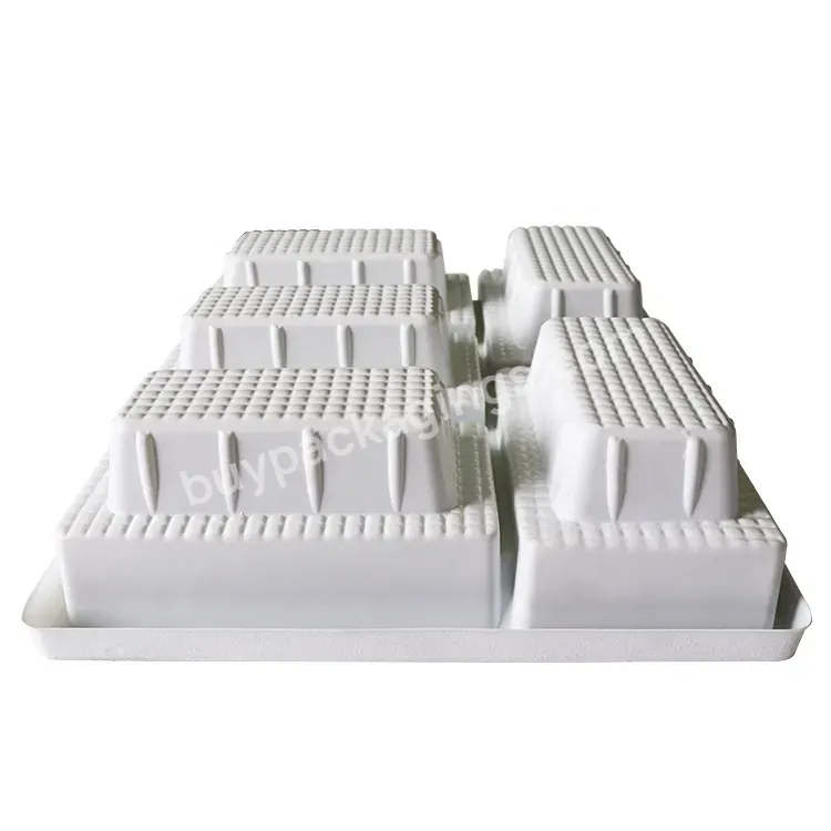 Custom White Pp 4 Cells Esd Plastic Container Anti Static Blister Tray For Electronic Products