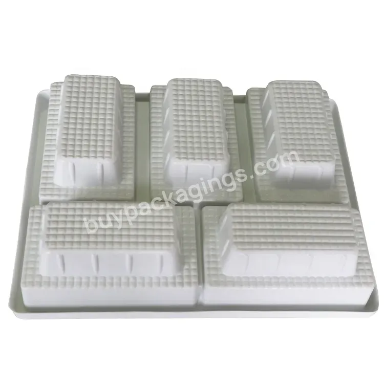 Custom White Pp 4 Cells Esd Plastic Container Anti Static Blister Tray For Electronic Products