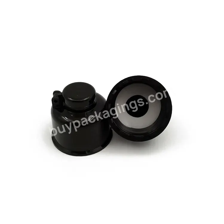 Custom Wholesale 20mm 24mm Pp Plastic Black Jingle Bell Flip Top Bottle Cap