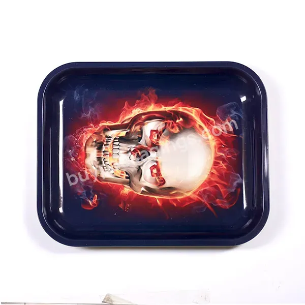 Custom Wholesale Big Large Metal Tin Rolling Tray For Smoking