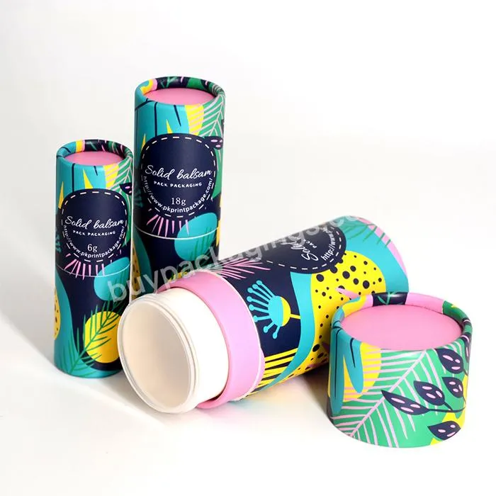 Custom Wholesale Eco-friendly Cardboard Twist Up Deodorant Stick Lip Balm Container Tube Paper Packaging Gift Cosmetic Packaging