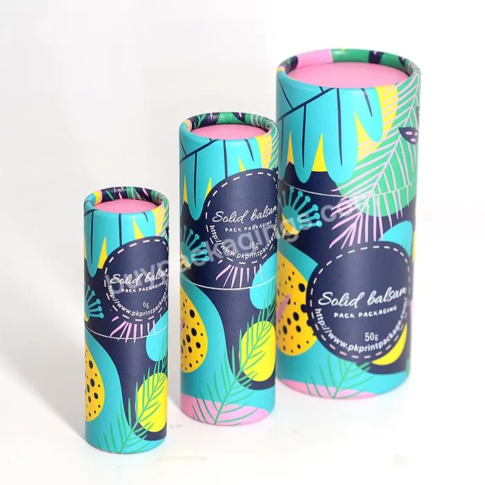 Custom Wholesale Eco-friendly Cardboard Twist Up Deodorant Stick Lip Balm Container Tube Paper Packaging Gift Cosmetic Packaging