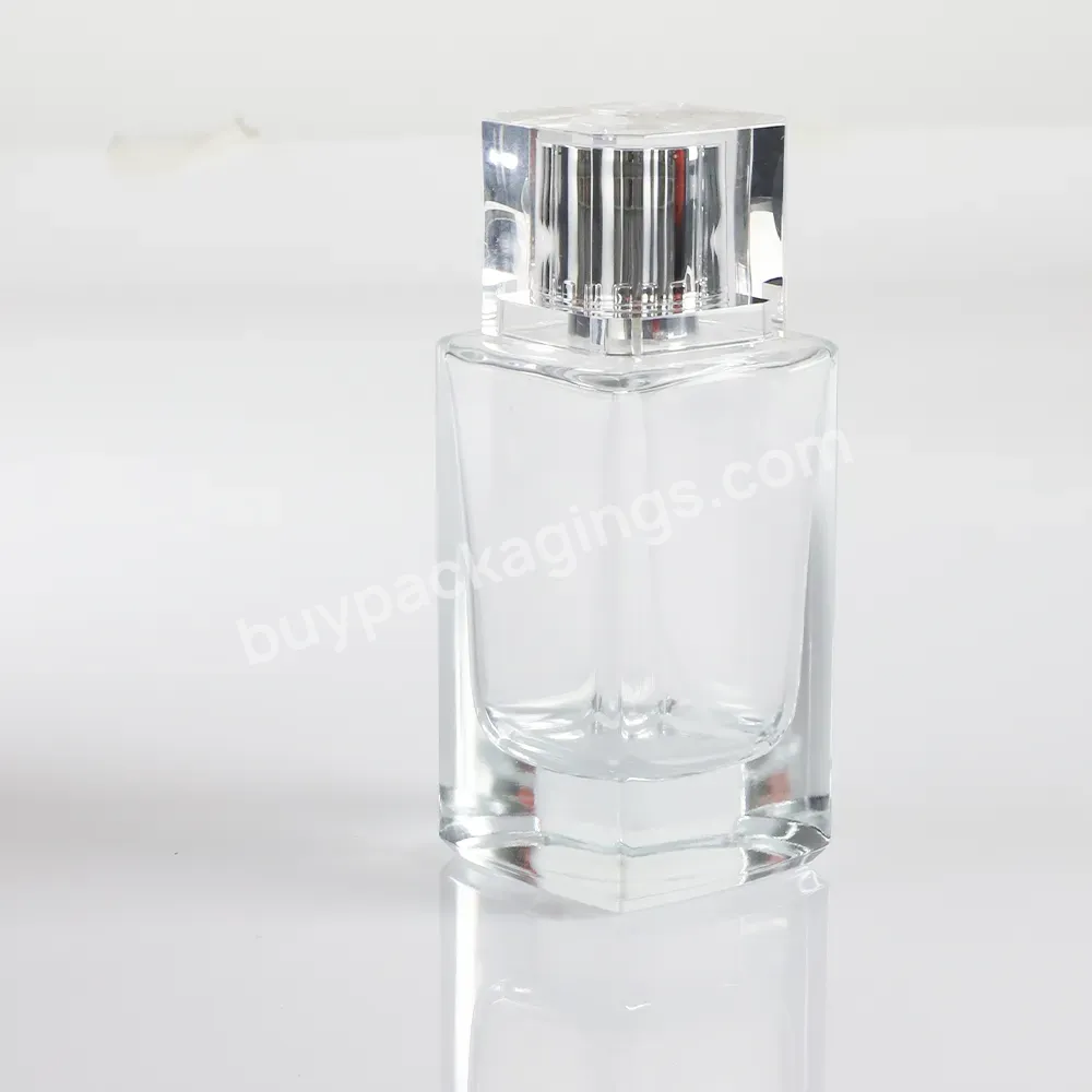 Custom Wholesale Empty Rectangle Perfume Bottle Design Square Moroccan Perfume Bottles With Cap