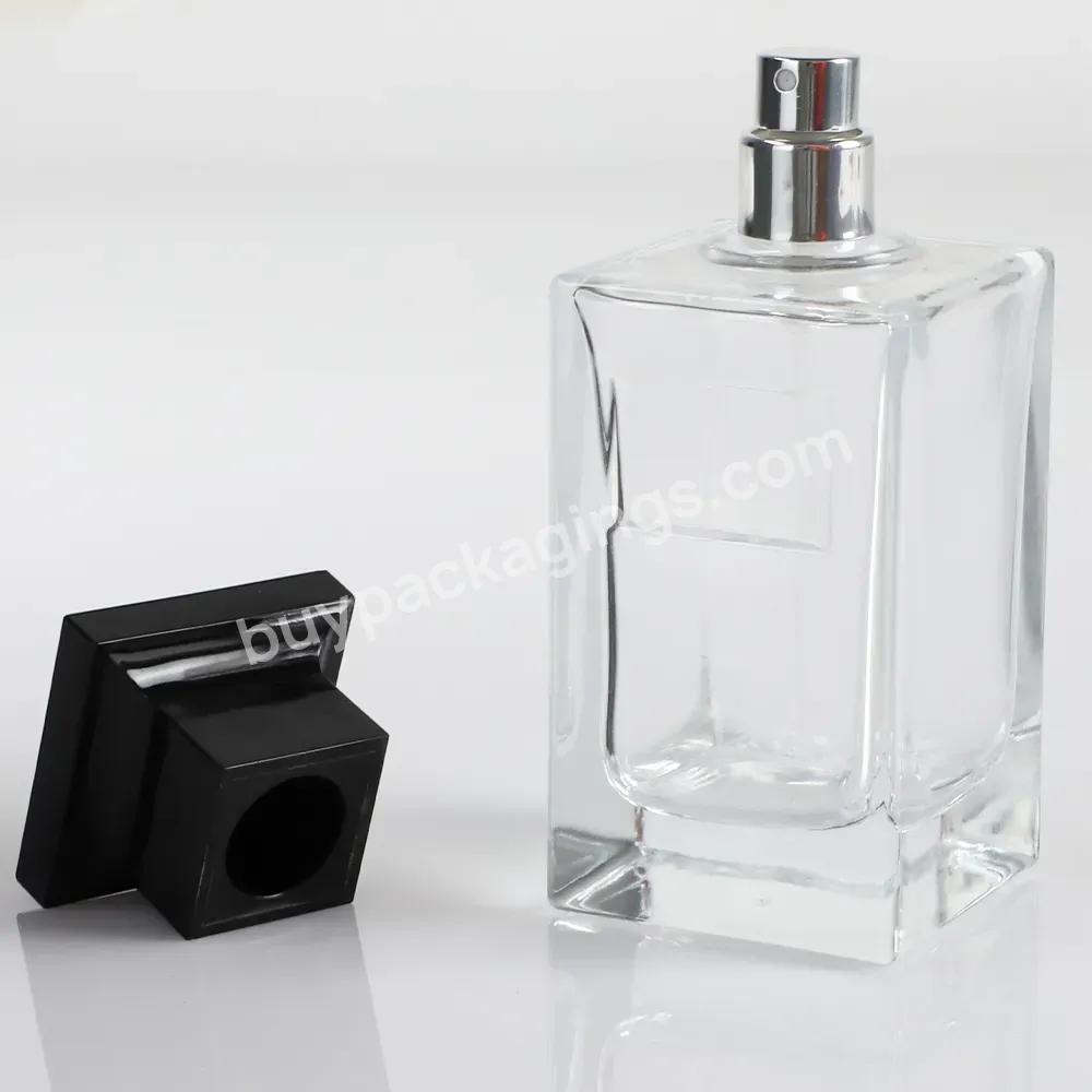 Custom Wholesale Empty Rectangle Perfume Bottle Design Square Moroccan Perfume Bottles With Cap