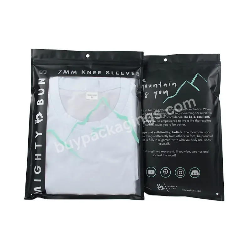 Custom Wholesale Frosted Plastic Zipper Bags Recyclable Packaging Bags Transparent With Printed Logo