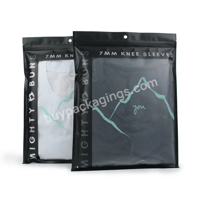 Custom Wholesale Frosted Plastic Zipper Bags Recyclable Packaging Bags Transparent With Printed Logo