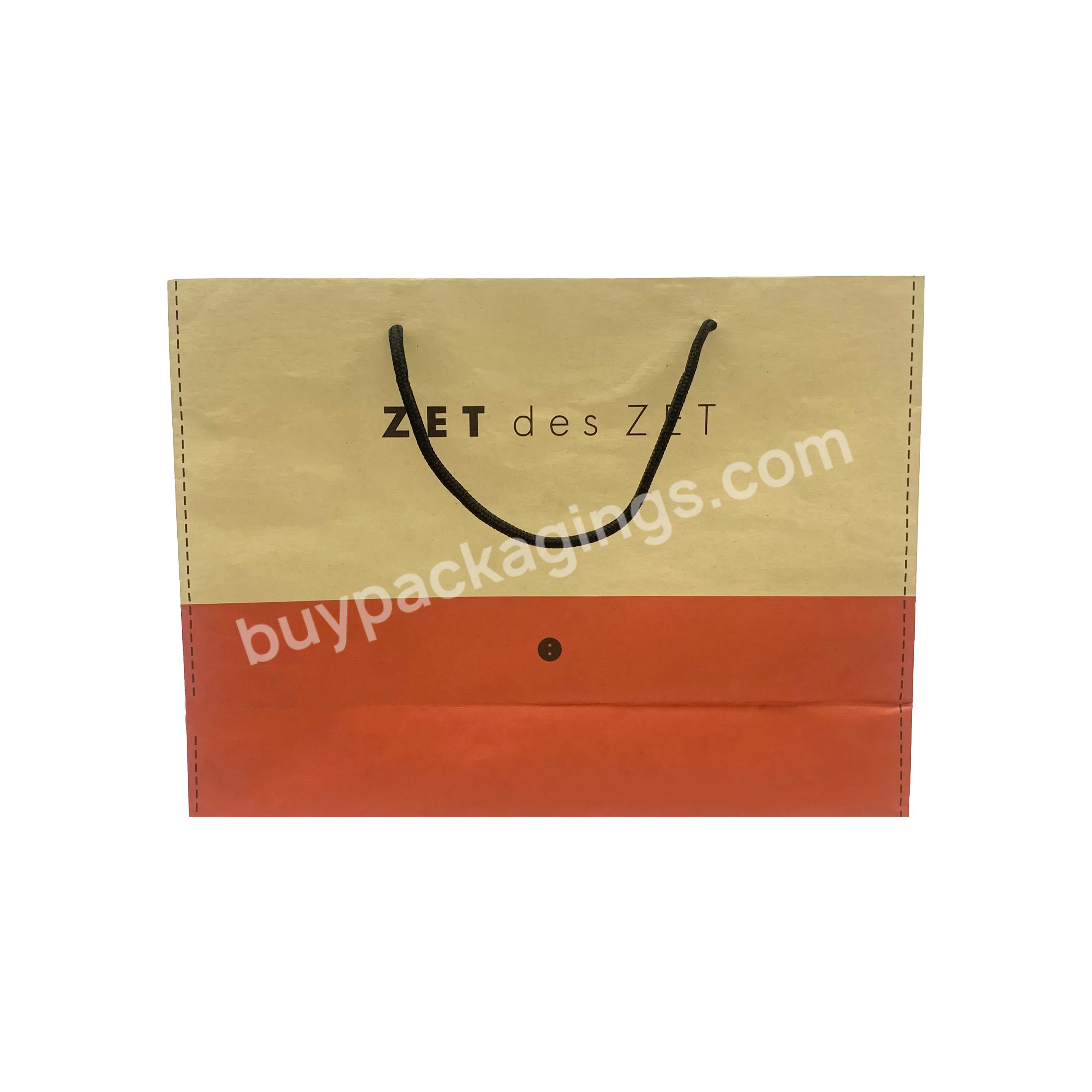 Custom Wholesale Gift Craft Shopping Bag Kraft Brown Paper Bag Packaging Bag With Your Own Logo Outside Handles