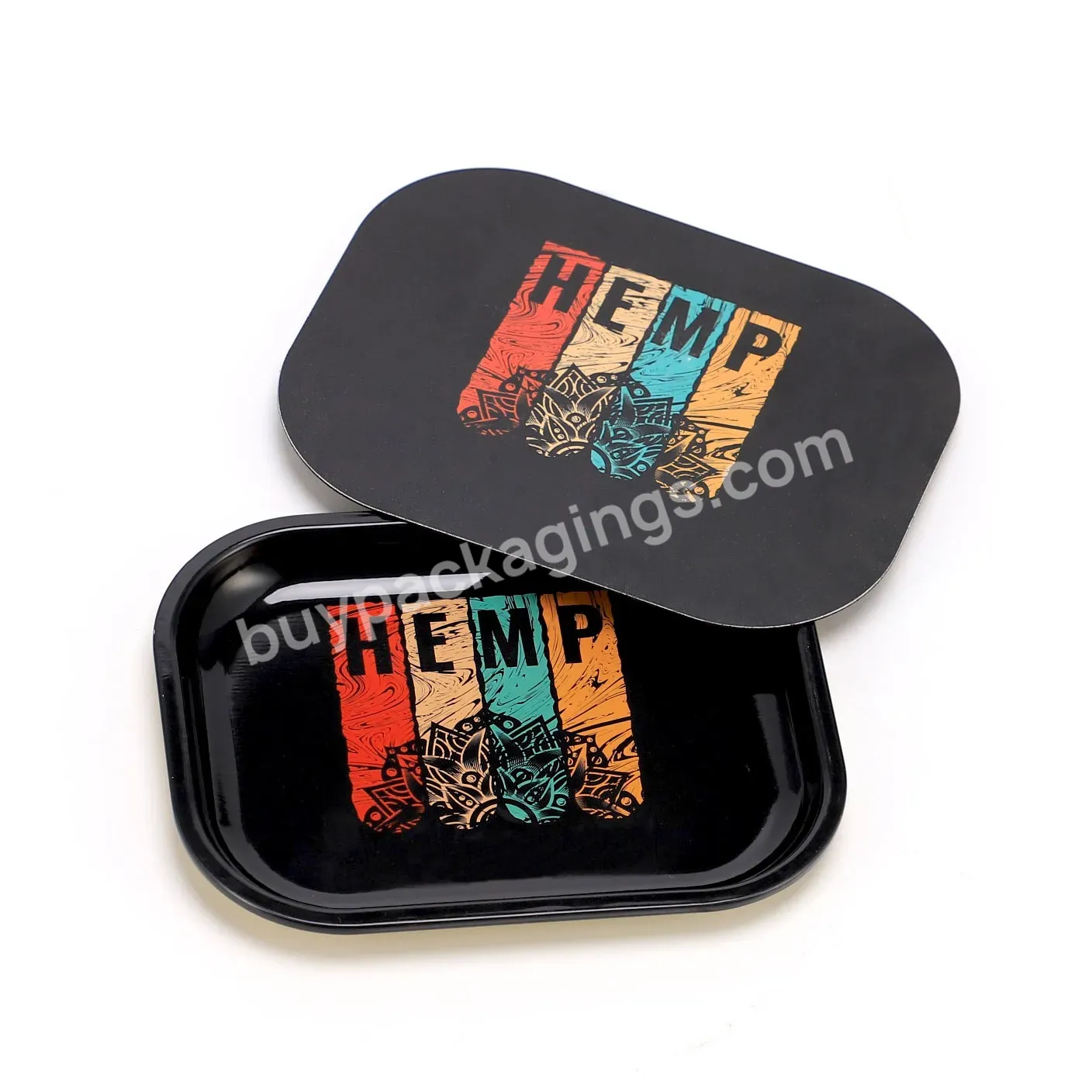 Custom Wholesale Hemp Tobacco Smoke Metal Tin Rolling Tray With 3d Magnetic Lid Cover Top - Buy Custom Rolling Tray,Rolling Tray With 3d Magnetic Lid,Hemp Tobacco Smoke Rolling Tray.