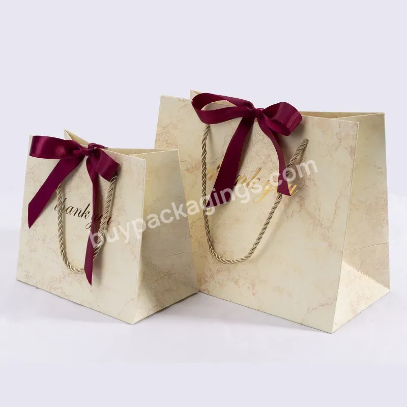 Custom Wholesale Kraft Paper Shop Bag With Handle Custom Printing Logo