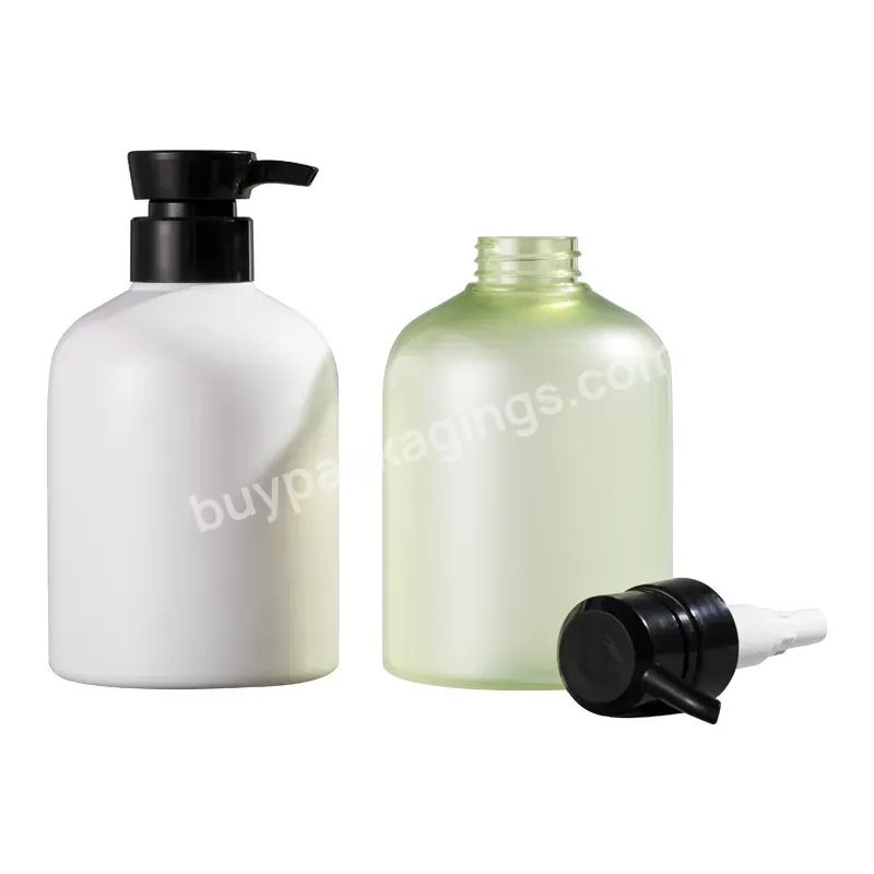 Custom Wholesale Matte Frosted Empty Plastic Lotion Pump Bottle 500ml Shampoo Bottle/shower Gel Bottle