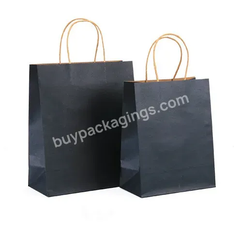Custom Wholesale Printed Logo Shopping Colorful Clothing Gift Wine Kraft Hard Thick Paper Takeaway Packaging Bag With Handle