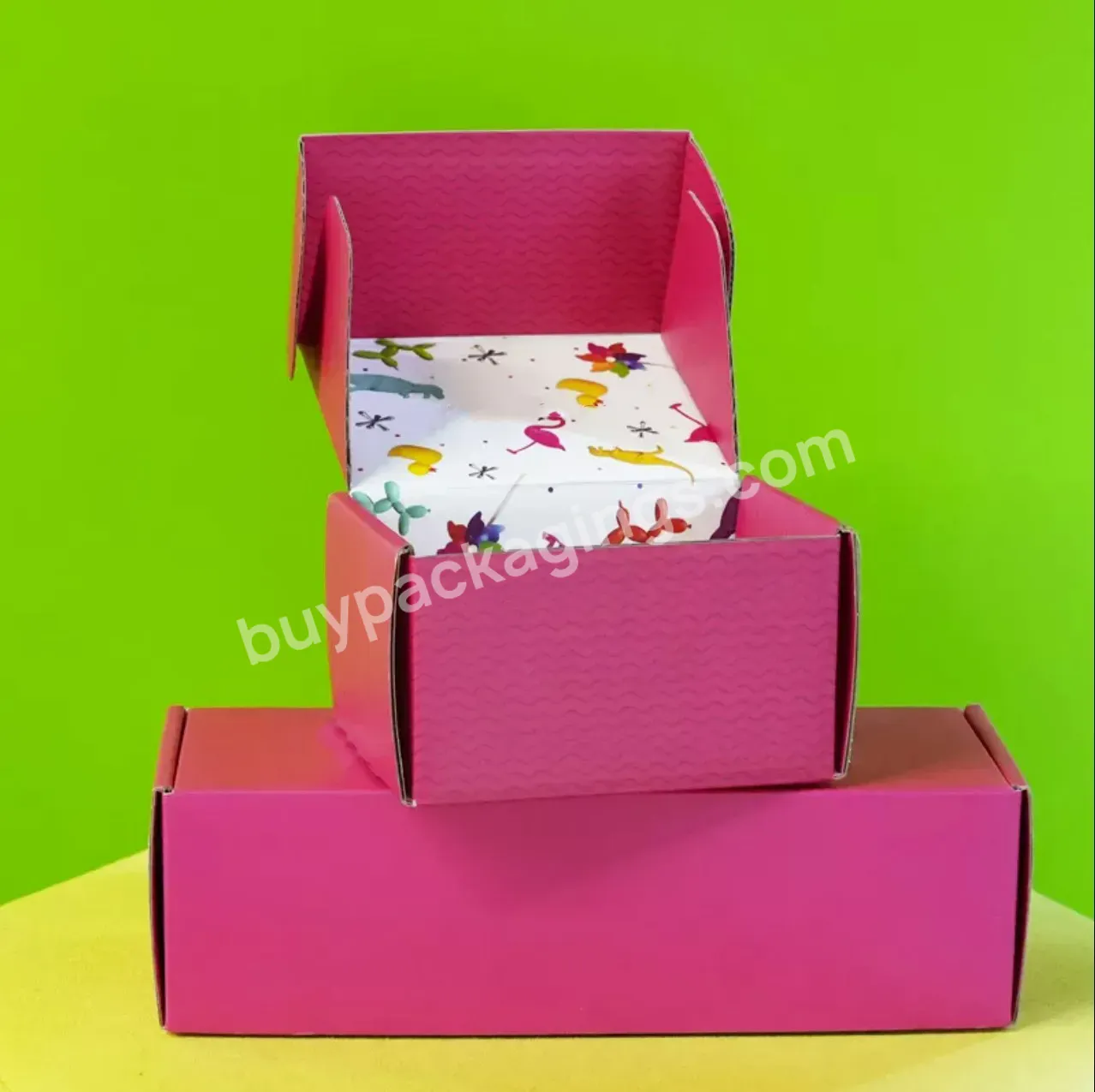 Custom Wholesale Recyclable Corrugated Folding Express Shipping Garment Packaging Box