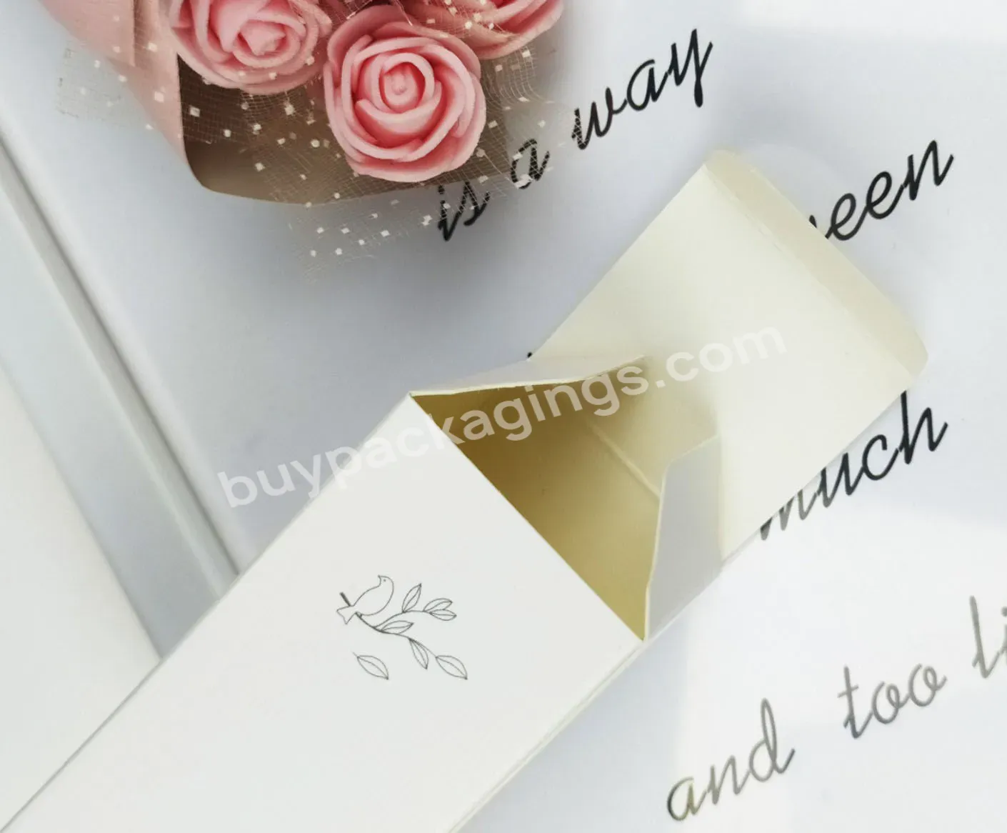 Custom Wholesale Skin Care Packaging Bronzing Printing Folding Cosmetic White Paper Card Box