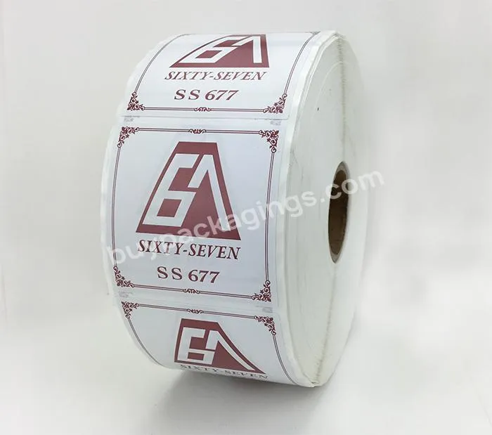 Custom Wholesale Waterproof Vinyl Self Adhesive Roll White Sticker Paper