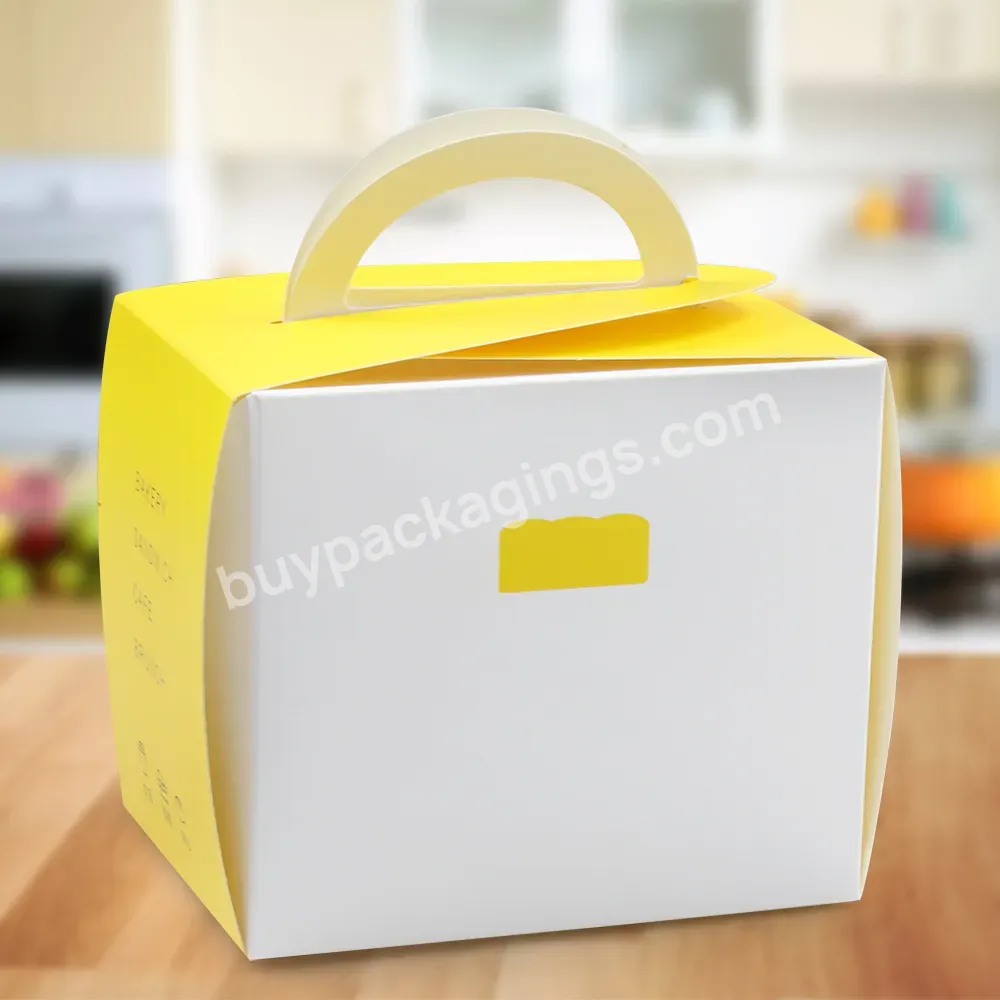 Custom Wholesale Wedding Cake Box With Handle Take Away Take-out Paper Packaging Cake Box