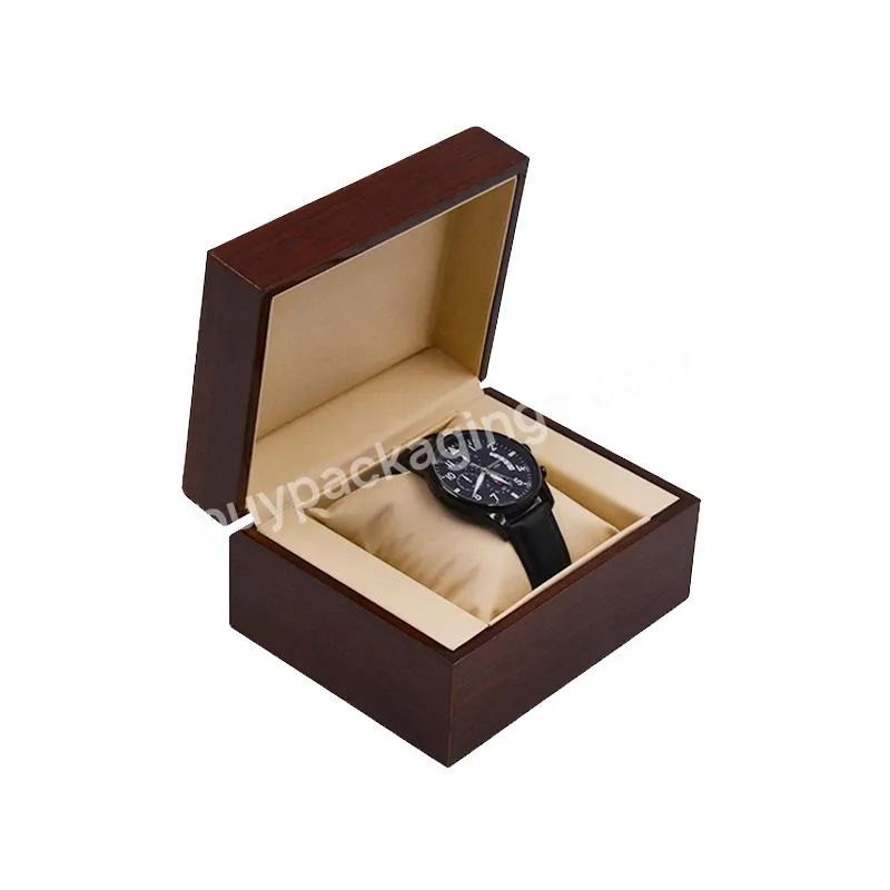 Custom wholesale wooden watch box luxury gift watch box logo printed