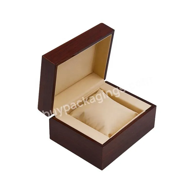 Custom wholesale wooden watch box luxury gift watch box logo printed