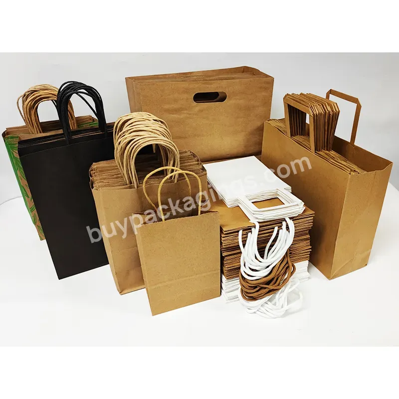 Custom With Logo Food Coffee Gift Packaging To Go Bag Takeaway Carry Paperbags Cheap Recycled Brown Kraft Paper Bags Handle - Buy Colored Kraft Paper Bag,Color Cmyk Kraft Paper Bag,Kraft Paper Hand Bag.