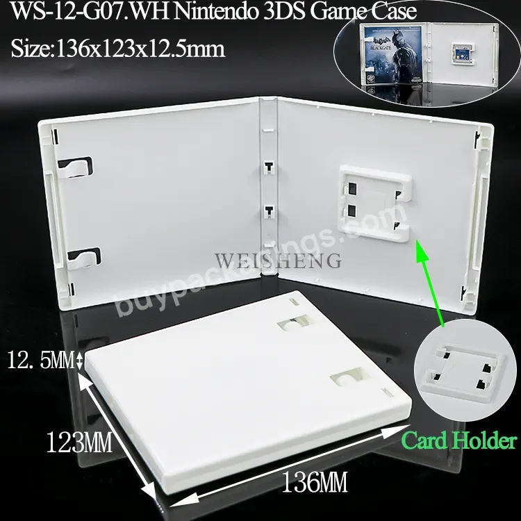 Custom With Logo White Protective Plastic Game Box Housing Switch Universal Ds Nintend Console Card Case For Nintendo 3ds Xl