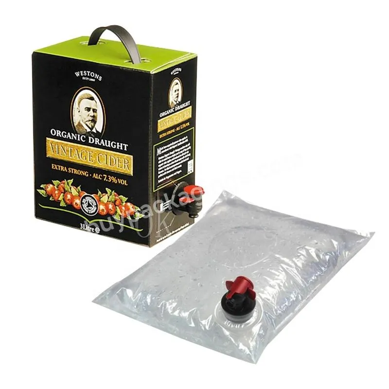 Custom With Valve Liquid Shipping Bags Bib 3l 10l 20 Litr Wine Milk Oil Aseptic Plastic Packaging Bag In Box Spout Connector