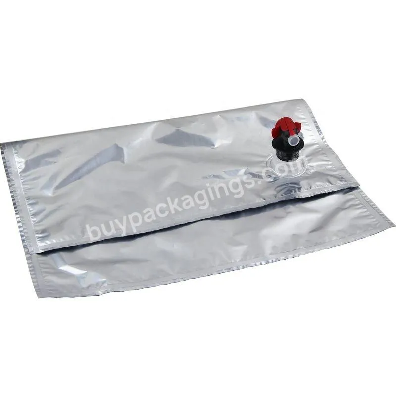 Custom With Valve Liquid Shipping Bags Bib 3l 10l 20 Litr Wine Milk Oil Aseptic Plastic Packaging Bag In Box Spout Connector