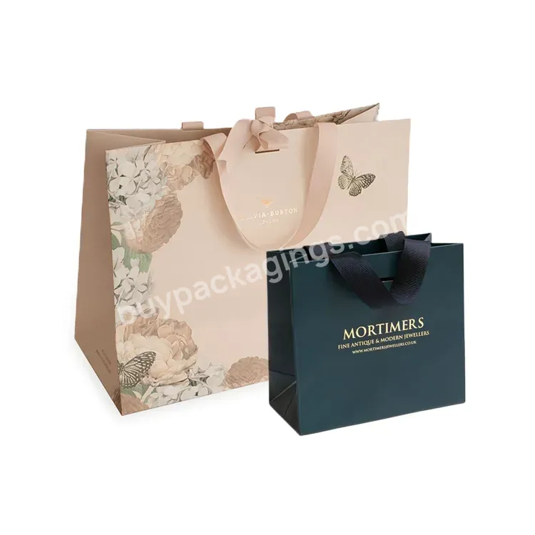 Custom With Your Own Logo Luxury Gift Bag Clothing Retail Store Jewelry Packaging Fashion Big Shopping Carrier Bag