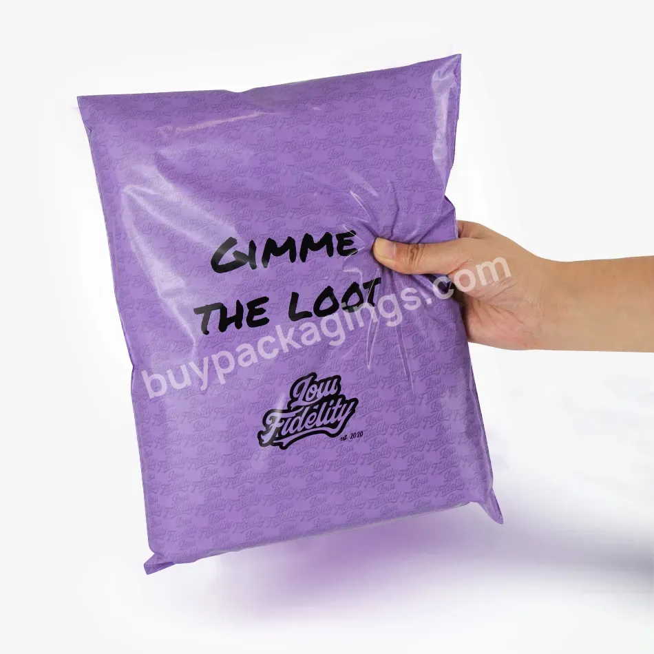 Custom Your Own Design Printed Logo Eco Friendly Plastic Courier Mailers Purple Mailing Custom Packaging Bags