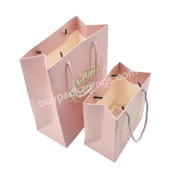 Custom Your Own Logo Plain Shopping Brown Kraft Paper Food Packaging Bag with Handle