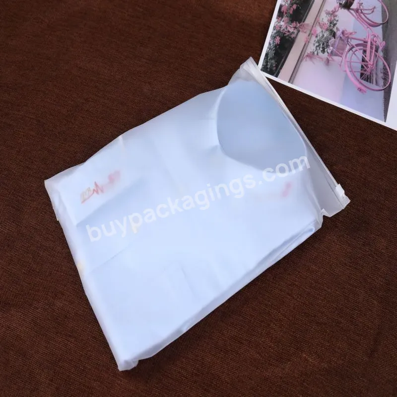 Custom Zip Lock Clothes Packaging Printed Logo Frosted Zip Seal Zipper Plastic Clothing Zipper Packaging Bag