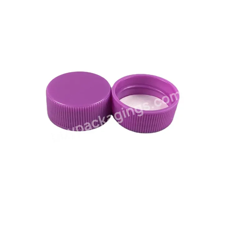 Customer Color 28/400 Purple Plastic Screw Lid With Epe Liner