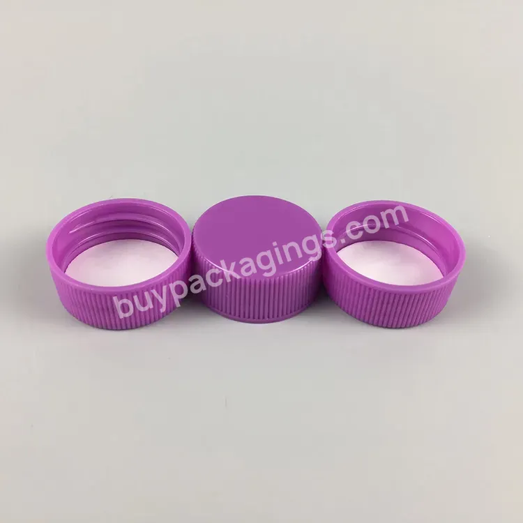 Customer Color 28/400 Purple Plastic Screw Lid With Epe Liner