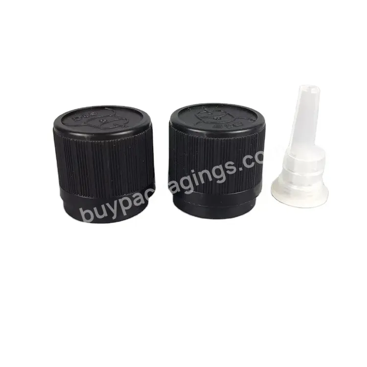 Customer Color Black Plastic Child Resistant Dropper Cap 18mm For Glass Bottle - Buy Plastic Child Resistant Dropper Cap 18mm,18mm Dropper Lids For Glass Bottle,Plastic Dropper Tip Cap.