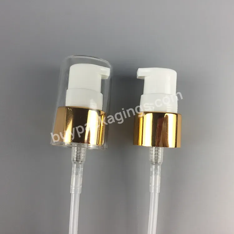 Customer Color Gold Aluminum Treatment Cream Pump 24/410 For Glass Bottle