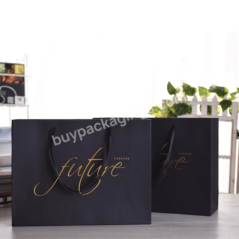 Customer size Classic black foil print paper bag