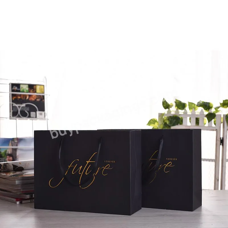 Customer size Classic black foil print paper bag