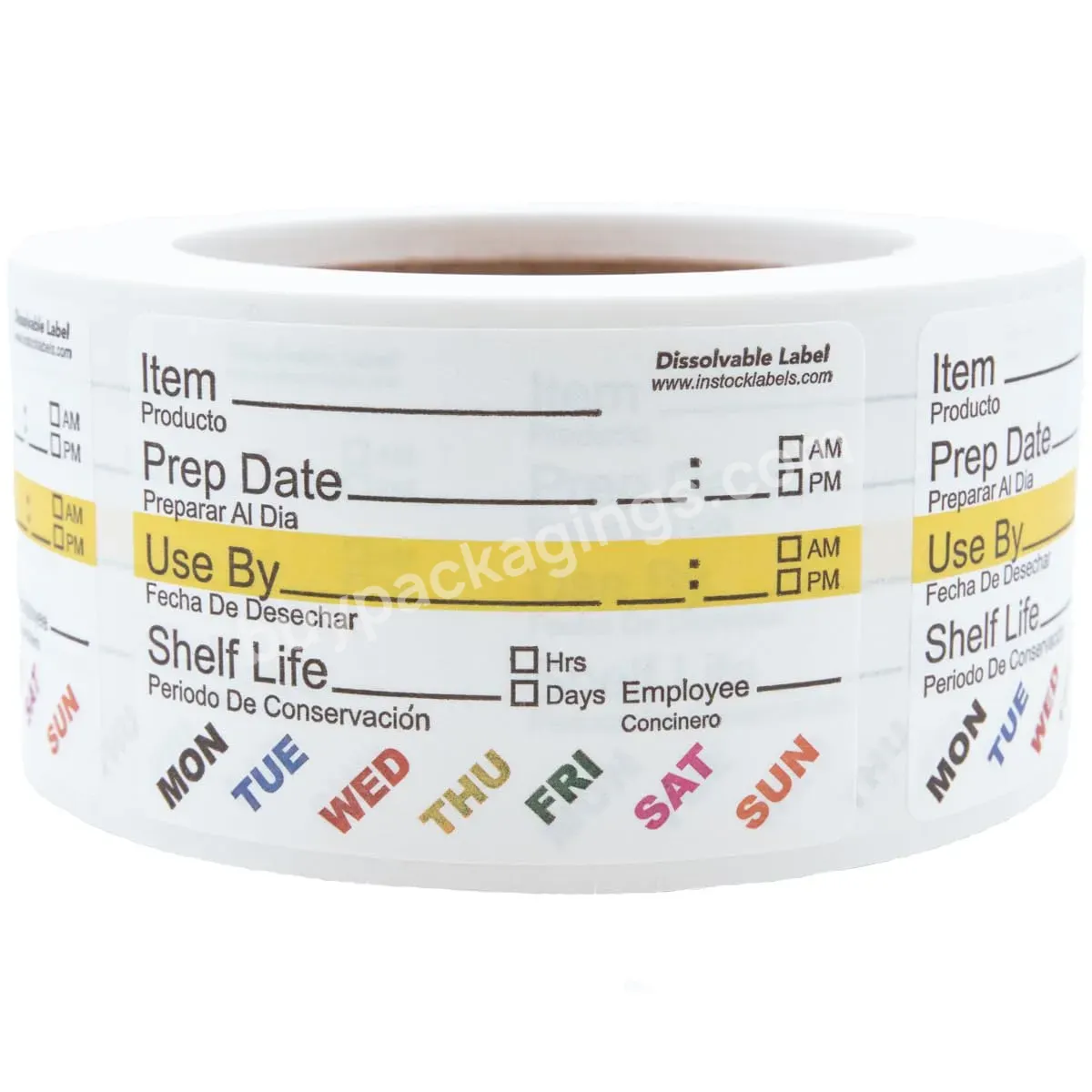 Custometic Printed Logo Waterproof Products Packaging Sticky Adhesive Ingredient Label Sticker Food Rotation Label