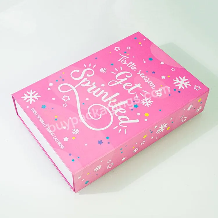 Customise Low Moq Luxury 24 Pcs Advent Calendar Box Fillable House Advent Calendar For Girls Book Advent Calendar