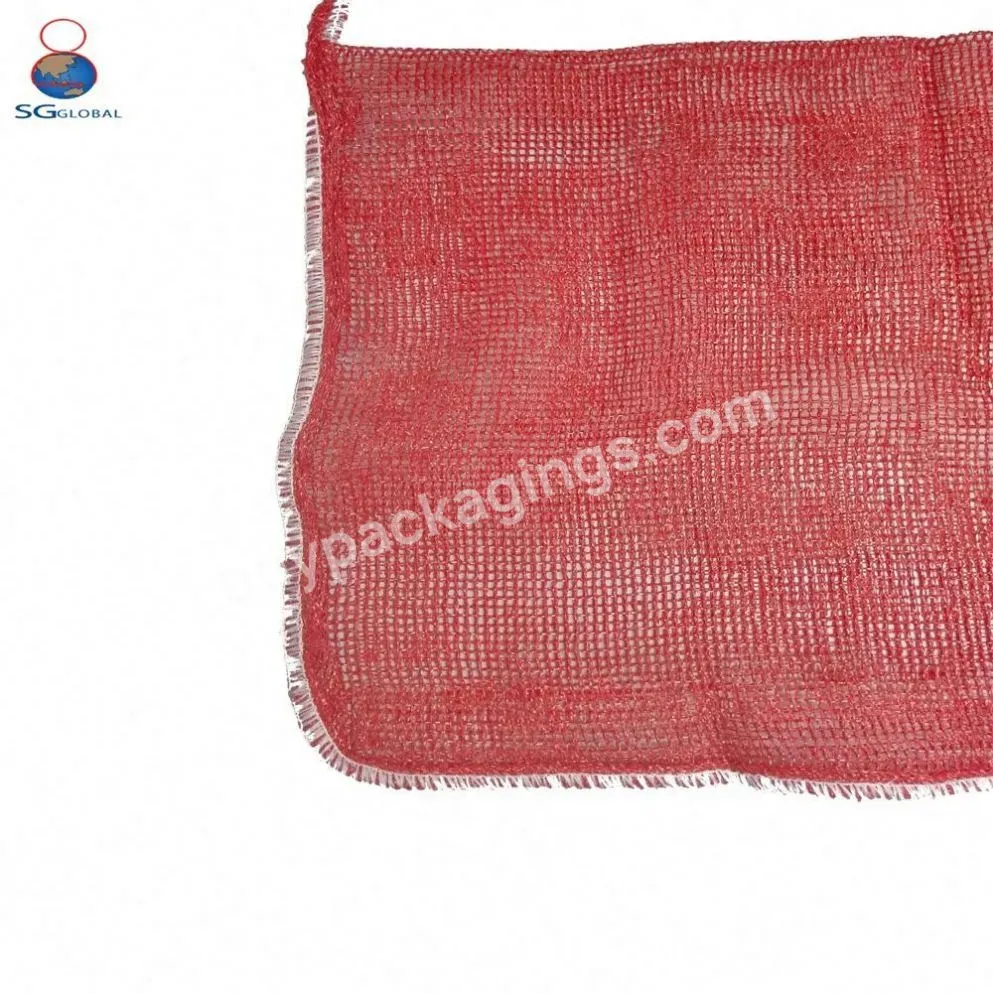 Customised Agricultural Packaging Tubular Pp Leno Mesh Net Bag For Fruit Vegetable Firewood