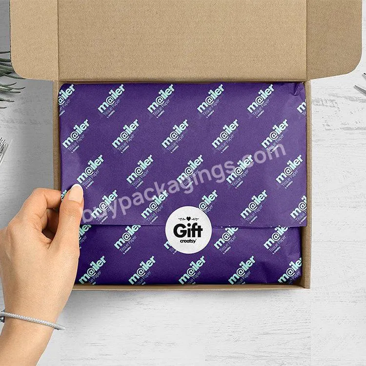 Customised Colored Tissue Clothing 17gsm 18gsm Eco Friendly Wrapping Paper Light Grey Custom Printed For Wrapping Shirts
