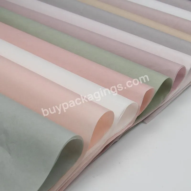 Customised Colored Tissue Clothing 17gsm 18gsm Eco Friendly Wrapping Paper Light Grey Custom Printed For Wrapping Shirts